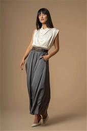 ΓΥΝΑΙΚΕΙΑ MAXI ΦΟΥΣΤΑ ΜΕ ΔΙΠΛΗ ΖΩΝΗ ''ANNI'' - A25PGO7481ABUN0000 ΓΚΡΙ KOCCA