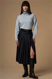 ΓΥΝΑΙΚΕΙΑ MIDI ΦΟΥΣΤΑ ΠΛΙΣΕ ''GOSWINNY'' - A25PGO7675ABUN3454 ΣΚΟΥΡΟ ΜΠΛΕ KOCCA