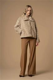 ΓΥΝΑΙΚΕΙΟ ΚΟΝΤΟ ΠΑΛΤΟ ΜΕ ΜΕΓΑΛΟ ΓΙΑΚΑ ΚΑΙ ΠΛΕΚΤΟ ΣΧΕΔΙΟ ''MARIELIES'' - A25PCA7548ABUN0000 ΜΠΕΖ KOCCA