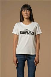 ΓΥΝΑΙΚΕΙΟ T-SHIRT ΜΕ LETTERING ΑΠΟ ΠΕΤΡΕΣ ''ANAISSE'' - A25PTS7564ABUN0000 ΛΕΥΚΟ KOCCA