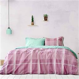 ΚΟΥΒΕΡΛΙ ΥΠΕΡΔΙΠΛΟ (220X245) 2 ΟΨΕΩΝ PLAID PURPLE KOCOON