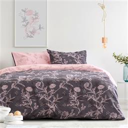 ΠΑΠΛΩΜΑ ΥΠΕΡΔΙΠΛΟ (230X250) GRUNGE ROSE GREY KOCOON από το SPITISHOP