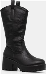 ΜΠΟΤΕΣ WINTU LONG CHUNKY WESTERN BOOTS ΧΡΩΜΑ: ΜΑΥΡΟ, ND90V KOI FOOTWEAR