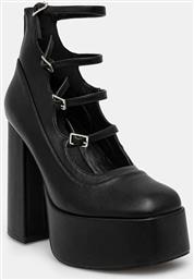 ΓΟΒΑΚΙΑ GURREN BLACK STRAPPY PLATFORM HEELS ΧΡΩΜΑ: ΜΑΥΡΟ, DBP17 KOI FOOTWEAR