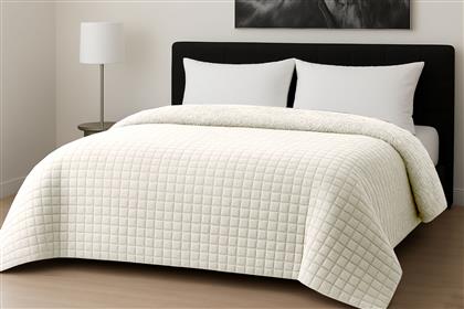 ΚΟΥΒΕΡΤΟΠΑΠΛΩΜΑ FLANNEL COMFORT ΜΟΝΟ 160X220ΕΚ. RIB CUT IVORY LE BLANC 7001044-25 (ΥΛΙΚΟ: FLANNEL 100%, ΧΡΩΜΑ: ΙΒΟΥΑΡ) - - 7001044-25 KOMVOS HOME