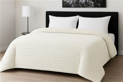 ΚΟΥΒΕΡΤΟΠΑΠΛΩΜΑ FLANNEL COMFORT ΜΟΝΟ 160X220ΕΚ. RIB IVORY LE BLANC 7001044-31 (ΥΦΑΣΜΑ: FLEECE, ΧΡΩΜΑ: ΙΒΟΥΑΡ) - - 7001044-31 KOMVOS HOME
