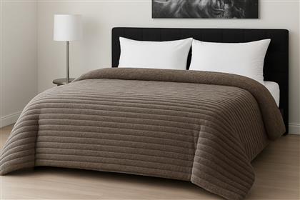 ΚΟΥΒΕΡΤΟΠΑΠΛΩΜΑ FLANNEL COMFORT ΜΟΝΟ 160X220ΕΚ. RIB MOCCA LE BLANC 7001044-29 (ΥΛΙΚΟ: FLANNEL 100%, ΧΡΩΜΑ: ΜΟΚΑ) - - 7001044-29 KOMVOS HOME