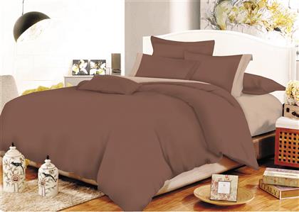 ΣΕΤ ΣΕΝΤΟΝΙΑ POLYCOTTON ΥΠΕΡΔΙΠΛΑ 220X240ΕΚ. ΜΕ ΦΑΣΑ BROWN-BEIGE 7000207-17 (ΤΥΠΟΣ ΚΑΤΩΣΕΝΤΟΝΟΥ: ΧΩΡΙΣ ΛΑΣΤΙΧΟ, ΥΦΑΣΜΑ: 50%COTTON-50%POLYESTER, ΧΡΩΜΑ: ΚΑΦΕ, ΜΕΓΕΘΟΣ: ΥΠΕΡΔΙΠΛΑ) - - 7000207-17 KOMVOS HOME