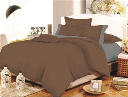 ΣΕΤ ΣΕΝΤΟΝΙΑ POLYCOTTON ΥΠΕΡΔΙΠΛΑ 220X240ΕΚ. ΜΕ ΦΑΣΑ BROWN-GREY 7000207-24 (ΤΥΠΟΣ ΚΑΤΩΣΕΝΤΟΝΟΥ: ΧΩΡΙΣ ΛΑΣΤΙΧΟ, ΥΦΑΣΜΑ: 50% COTTON-50% POLYESTER, ΧΡΩΜΑ: ΓΚΡΙ, ΜΕΓΕΘΟΣ: ΥΠΕΡΔΙΠΛΑ) - - 7000207-24 KOMVOS HOME