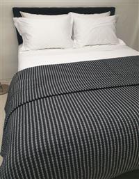 ΚΟΥΒΕΡΤΑ ΥΠΕΡΔΙΠΛΗ ΥΦΑΝΤΗ BLACK/LIGHT GREY (240X250CM) ΚΟΜΒΟΣ