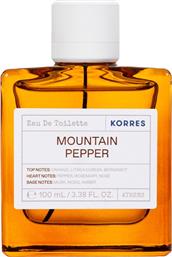 EAU DE TOILETTE MOUNTAIN PEPPER ΑΝΔΡΙΚΟ ΑΡΩΜΑ ΜΕ ΝΟΤΕΣ ΑΠΟ ΠΙΠΕΡΙ, ΠΕΡΓΑΜΟΝΤΟ & ΠΟΡΤΟΚΑΛΙ 100ML KORRES