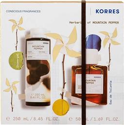 HERBARIUM OF MOUNTAIN PEPPER ΑΦΡΟΛΟΥΤΡΟ 250 ML + MOUNTAIN PEPPER EAU DE TOILETTE ΑΝΔΡΙΚΟ ΑΡΩΜΑ 50 ML - 21012709 KORRES