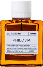 PHILOSIA EAU DE TOILETTE ΓΥΝΑΙΚΕΙΟ ΑΡΩΜΑ ΜΕ ΝΟΤΕΣ ΕΣΠΕΡΙΔΟΕΙΔΩΝ 50ML KORRES