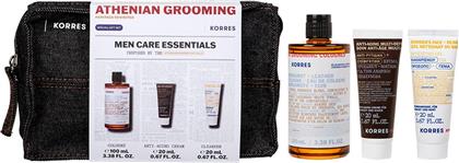 PROMO ATHENIAN GROOMING BERGAMOT & LEATHER EAU DE COLOGNE 100ML & ΔΩΡΟ ANTI-AGING MULTI-DEFENDER RECIPE 20ML & ΔΩΡΟ BARBER'S FACE & BEARD CLEANSER 20ML & ΔΩΡΟ ΝΕΣΕΣΕΡ 1 ΤΕΜΑΧΙΟ KORRES