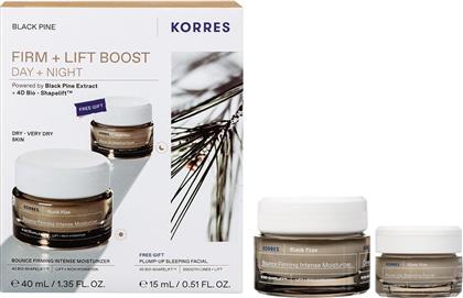 PROMO BLACK PINE BOUNCE FIRMING INTENSE MOISTURIZER DAY CREAM 40ML & ΔΩΡΟ PLUMP UP, SLEEPING FACIAL CREAM 15ML KORRES