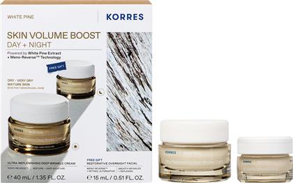 PROMO WHITE PINE ULTRA REPLENISHING DEEP WRINKLE CREAM 40ML & ΔΩΡΟ RESTORATIVE OVERNIGHT FACIAL NIGHT CREAM 15ML KORRES