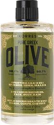 PURE GREEK OLIVE ΘΡΕΠΤΙΚΟ ΛΑΔΙ 3 ΣΕ 1 ΓΙΑ ΠΡΟΣΩΠΟ-ΣΩΜΑ-ΜΑΛΛΙΑ 100 ML - 21000814 KORRES