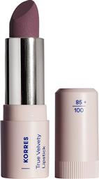TRUE VELVETY LIPSTICK ΚΡΑΓΙΟΝ ΜΕ ΚΡΕΜΩΔΗ ΥΦΗ & ΠΛΟΥΣΙΟ ΧΡΩΜΑ ΜΕ ΜΟΛΙΣ ΕΝΑ ΠΕΡΑΣΜΑ 3G - 25 PLUM ROSE KORRES