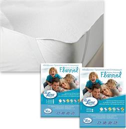 ΑΔΙΑΒΡΟΧΟ ΕΠΙΣΤΡΩΜΑ ΜΟΝΟ 90X200 FLANNEL ΜΕ 4 ΛΑΣΤΙΧΑ ΛΕΥΚΟ (90X200) LA LUNA