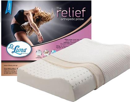 ΜΑΞΙΛΑΡΙ RELIEF MEMORY FOAM ΜΕΤΡΙΟ 46X30X10X8CM LA LUNA