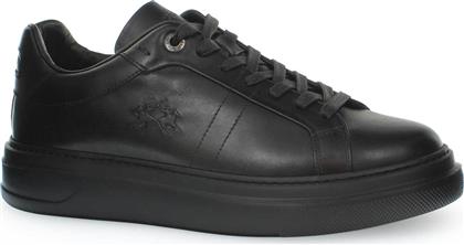 ΑΝΔΡΙΚΑ ΔΕΡΜΑΤΙΝΑ SNEAKERS ΜΕ ΛΟΓΟΤΥΠΟ - LFM252010-1T011 ΜΑΥΡΟ LA MARTINA