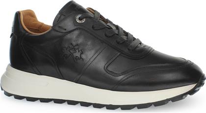 ΑΝΔΡΙΚΑ ΔΕΡΜΑΤΙΝΑ SNEAKERS ΜΕ ΛΟΓΟΤΥΠΟ - LFM252050-1T011 ΜΑΥΡΟ LA MARTINA