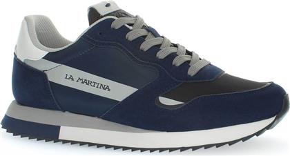 ΑΝΔΡΙΚΑ SNEAKERS ΜΕ ΛΟΓΟΤΥΠΟ - LFM252040-A70BT ΜΠΛΕ ΣΚΟΥΡΟ LA MARTINA