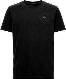 ΑΝΔΡΙΚΟ T-SHIRT ΜΕ ΚΕΝΤΗΜΕΝΟ ΛΟΓΟΤΥΠΟ REGULAR FIT - XMR013-JS400 ΜΑΥΡΟ LA MARTINA