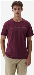 ΑΝΔΡΙΚΟ T-SHIRT ΜΕ LOGO PRINT REGULAR FIT ''BONIFACIO'' - MBR007-JS206 ΜΠΟΡΝΤΟ LA MARTINA