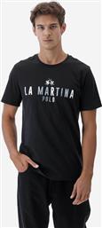ΑΝΔΡΙΚΟ T-SHIRT ΜΕ LOGO PRINT REGULAR FIT ''BRIGHAM'' - MBR322-JS206 ΜΑΥΡΟ LA MARTINA