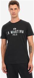 ΑΝΔΡΙΚΟ T-SHIRT ΜΕ LOGO PRINT - ZMR322-JS206 ΜΑΥΡΟ LA MARTINA