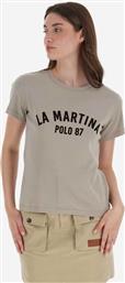 ΓΥΝΑΙΚΕΙΟ T-SHIRT ΜΕ LOGO PRINT SLIM FIT ''BASANTA'' - WBR301-RB013 ΓΚΡΙ LA MARTINA