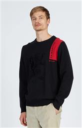 MEN'S KNIT SWEATER ENGLAND IN COTTON AND WOOL REGULAR FIT UMSE32 YC024 09999 LA MARTINA από το TROUMPOUKIS