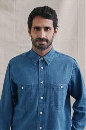 ΑΝΔΡΙΚΟ DENIM ΠΟΥΚΑΜΙΣΟ ΜΕ ΤΣΕΠΕΣ - AW24014198017 DENIM BLUE LA PAZ