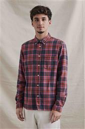 ΑΝΔΡΙΚΟ ΠΟΥΚΑΜΙΣΟ BUTTON DOWN ΜΕ ΚΑΡΟ ΣΧΕΔΙΟ - AW24014011002 ΚΟΚΚΙΝΟ LA PAZ