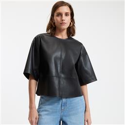 ΜΠΛΟΥΖΑ ΜΕ ΣΤΡΟΓΓΥΛΟ ΛΑΙΜΟ ΚΑΙ ΜΑΝΙΚΙΑ 3 4 LA REDOUTE COLLECTIONS