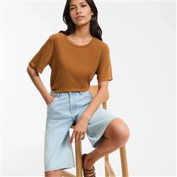 ΚΟΝΤΟΜΑΝΙΚΗ ΜΠΛΟΥΖΑ ΜΕ ΣΤΡΟΓΓΥΛΗ ΛΑΙΜΟΚΟΨΗ LA REDOUTE COLLECTIONS