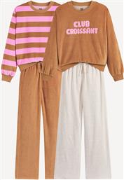 ΣΕΤ 2 ΒΕΛΟΥΔΙΝΕΣ ΠΙΤΖΑΜΕΣ CROISSANT LA REDOUTE COLLECTIONS