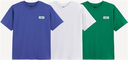 ΣΕΤ 3 ΚΟΝΤΟΜΑΝΙΚΑ ΜΠΛΟΥΖΑΚΙΑ ΜΕ ΣΤΡΟΓΓΥΛΗ ΛΑΙΜΟΚΟΨΗ LA REDOUTE COLLECTIONS