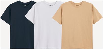 ΣΕΤ 3 ΚΟΝΤΟΜΑΝΙΚΑ ΜΠΛΟΥΖΑΚΙΑ ΜΕ ΣΤΡΟΓΓΥΛΗ ΛΑΙΜΟΚΟΨΗ LA REDOUTE COLLECTIONS