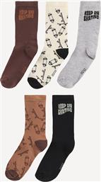 ΣΕΤ 5 ΖΕΥΓΑΡΙΑ ΚΑΛΤΣΕΣ ΜΕ ΣΧΕΔΙΟ SKATE LA REDOUTE COLLECTIONS