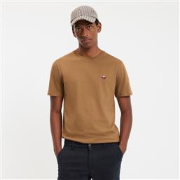 T-SHIRT ΜΕ ΣΤΡΟΓΓΥΛΗ ΛΑΙΜΟΚΟΨΗ ΚΑΙ ΣΧΕΔΙΟ ΚΑΦΕ LA REDOUTE COLLECTIONS
