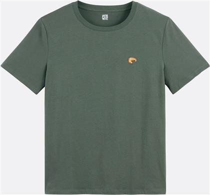 T-SHIRT ΜΕ ΣΤΡΟΓΓΥΛΗ ΛΑΙΜΟΚΟΨΗ ΚΑΙ ΣΧΕΔΙΟ ΚΡΟΥΑΣΑΝ LA REDOUTE COLLECTIONS