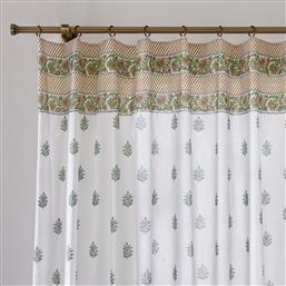 ΔΙΑΦΑΝΗΣ ΚΟΥΡΤΙΝΑ ΜΕ ΦΛΟΡΑΛ ΜΟΤΙΒΟ ΑΠΟ ΒΑΜΒΑΚΙ ΜΕ ΚΡΙΚΟΥΣ 260X135 CM LA REDOUTE INTERIEURS