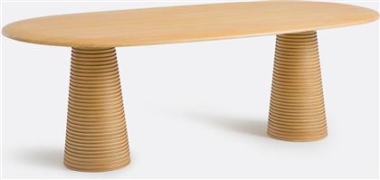 ΟΒΑΛ ΤΡΑΠΕΖΙ ΜΕ ΕΠΕΝΔΥΣΗ ΔΡΥΟΣ Μ110XΠ220XΥ75CM LA REDOUTE INTERIEURS