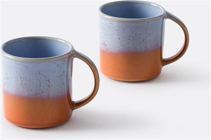 ΣΕΤ 2 ΚΕΡΑΜΙΚΕΣ ΚΟΥΠΕΣ ΜΕ ΕΦΥΑΛΩΣΗ ΑΝΤΙΔΡΑΣΤΙΚΟΥ ΣΜΑΛΤΟΥ Μ8CM LA REDOUTE INTERIEURS