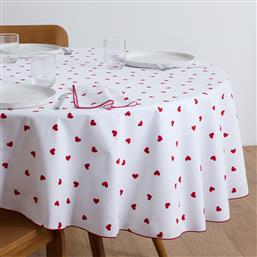 ΣΤΡΟΓΓΥΛΟ ΤΡΑΠΕΖΟΜΑΝΤΗΛΟ ΑΠΟ ΒΑΜΒΑΚΙ ΜΕ ΚΑΡΔΙΕΣ 160 CM LA REDOUTE INTERIEURS