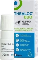 THEA THEALOZ DUO DROPS ΟΦΘΑΛΜΙΚΕΣ ΣΤΑΓΟΝΕΣ ΜΕ ΥΑΛΟΥΡΟΝΙΚΟ ΟΞΥ ΓΙΑ ΕΝΥΔΑΤΩΣΗ, ΛΙΠΑΝΣΗ & ΠΡΟΣΤΑΣΙΑ ΤΩΝ ΜΑΤΙΩΝ ΚΑΤΑ ΤΩΝ ΕΡΕΘΙΣΜΩΝ 5ML LABORATOIRES THEA