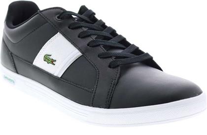 ΑΝΔΡΙΚΑ ΔΕΡΜΑΤΙΝΑ SNEAKERS ΔΙΧΡΩΜΑ ΜΕ ΚΕΝΤΗΜΕΝΗ ΛΕΠΤΟΜΕΡΕΙΑ ''EUROPA 0721'' - 41SMA0008312 ΜΑΥΡΟ LACOSTE