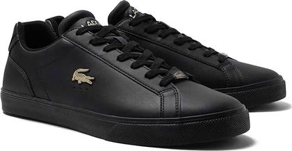 ΑΝΔΡΙΚΑ ΔΕΡΜΑΤΙΝΑ SNEAKERS ΜΟΝΟΧΡΩΜΑ ΜΕ CONTRAST LOGO PRINT ''LEROND PRO'' - 45CMA005202H ΜΑΥΡΟ LACOSTE